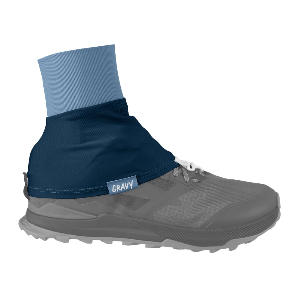 Gravy Style Trail Gaiters for Hiking, Trail Running, Backpacking, Prevent Debris in Shoes, Includes Fastener, Works with Compatible Shoes