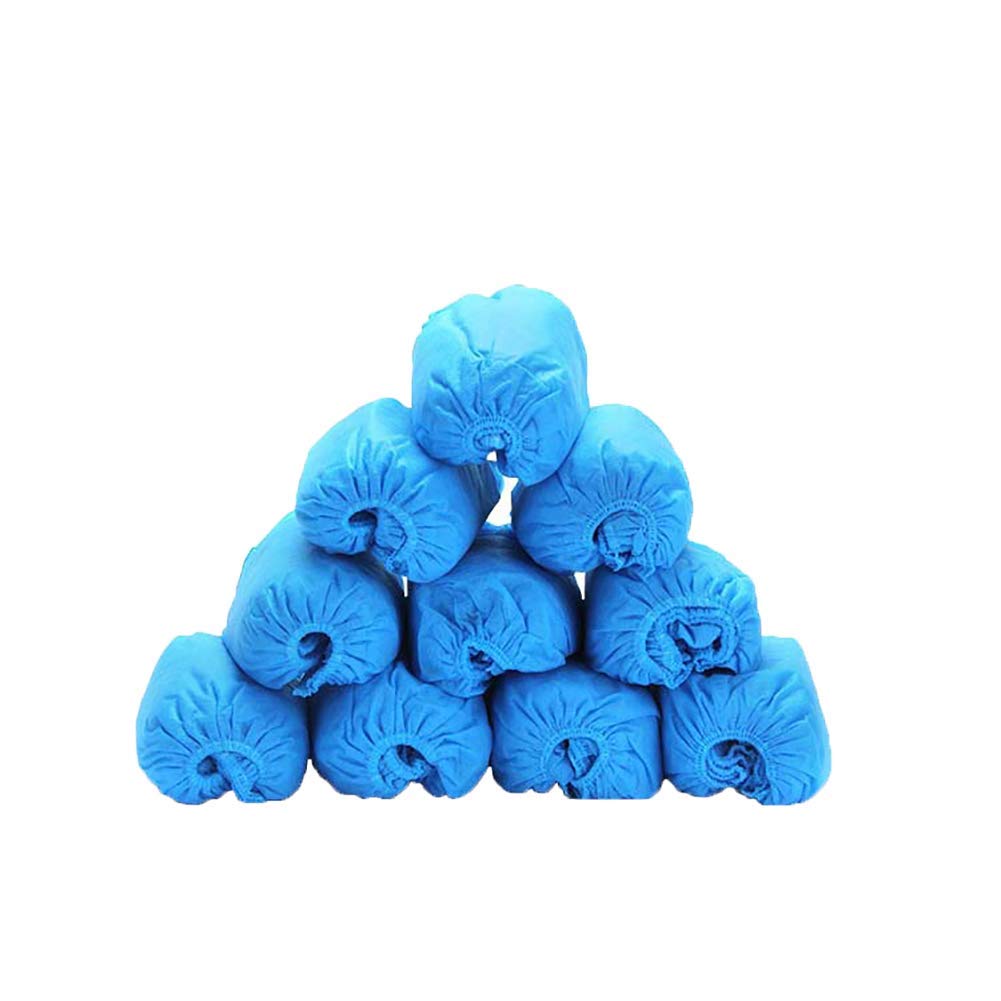 SES QTekSupreme-Pack of 100 Non Woven Disposable Reusable shoe cover Nonwoven shoes cover - For Home, Office, Clinic, Workplace (PE Disposable Shoe Cover)