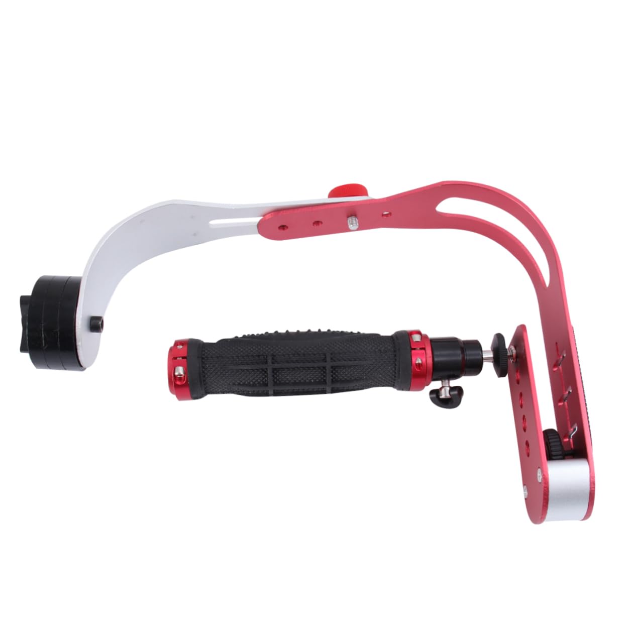 Stabilizzatore per Fotocamera a Mano per Dslr Dv in Lega di Alluminio Rosso | Riprese Fluide a Basso Angolo, Motion Preciso e Meno Vibrazioni, Formato Compatto per Viaggi e Trasporto
