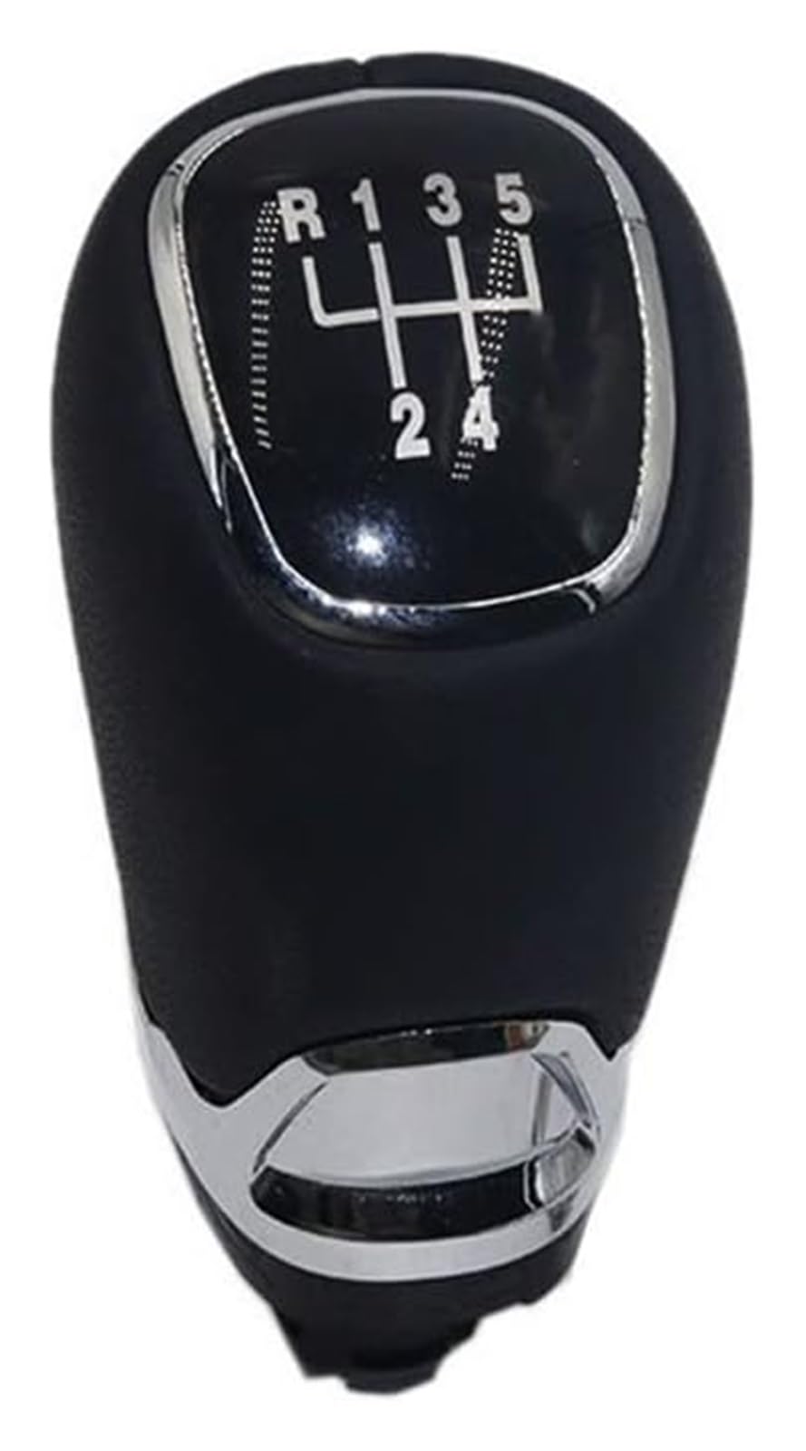 FNCVTM Car Gear Knob for Skoda for Fabia 2 for MK2 for Combi for Scout 2007-2014 Car Gear Shift Knob Silver and Leather Lever Gaiter(5 Speed 1)