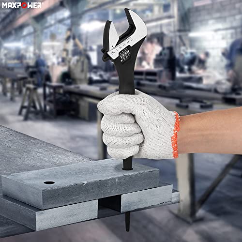 Maxpower 3Pcs Spud Ratchet Set, 3/4" X 7/8" Dual Socket Scaffold Wrench, 1/2" X 3/8" Dual Head Ratchet, 12 Inch Spud Wrench #TOP7