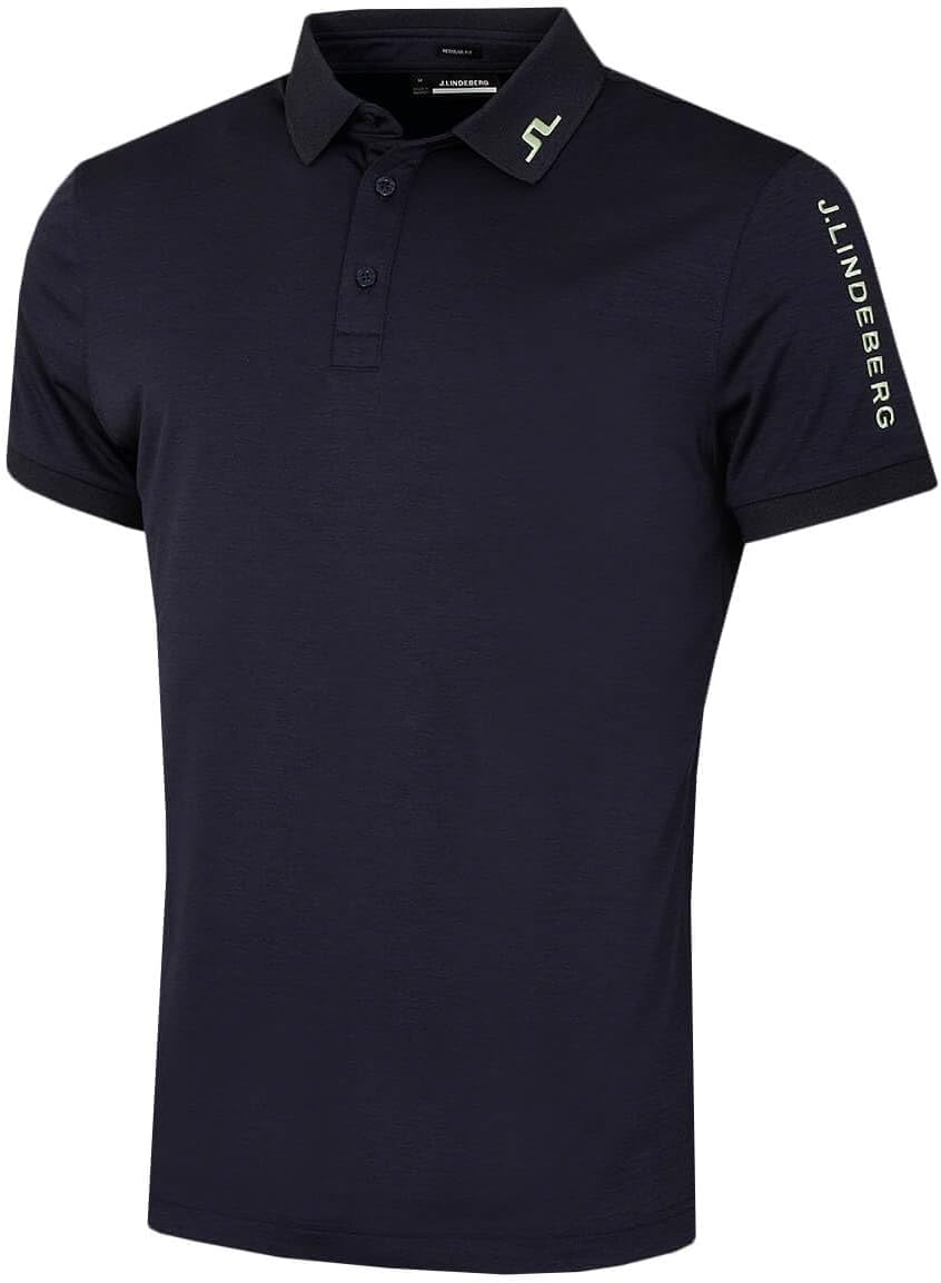 J.Lindeberg Men's Tour Tech Regular Fit Stretch Golf Polo Shirt