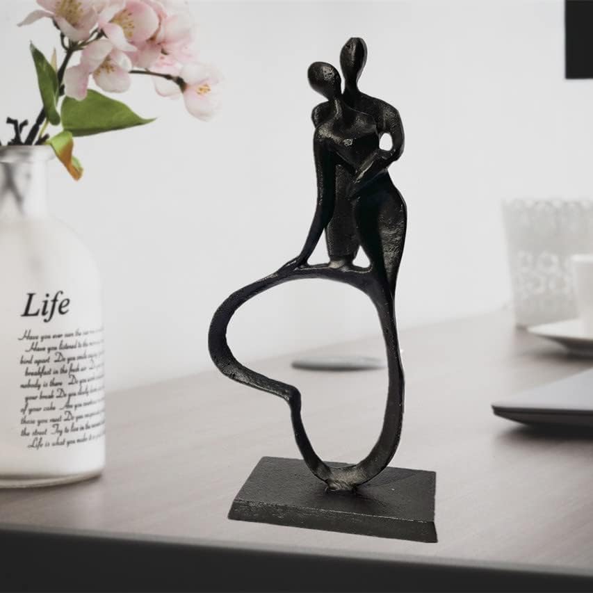 Eternal Love Cast Iron Sculpture, Romantic Couple Statue, Modern Metal Art, Wedding Anniversary Engagement Valentine's Day Gift - Image 7