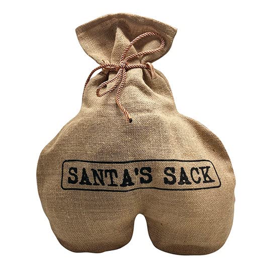 Diabolical DP1118 Santa's Sack Large Christmas Stocking Santa Sack, Brown Gift Bag, 50 x 70cm, Extra Large Sacks