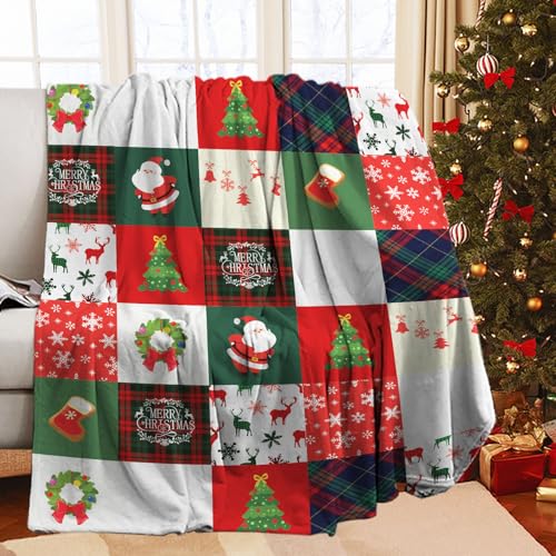 WZXGHE Weihnachtsdecken 130x150,Flauschig Und Weich Weihnachts Flanell...