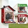 TT Nature Smart Bird Feeder with Camera Solar Powered Squirrels-Proof, AI Identify Bird Species & Instant Arrival Notification Camera, Data Security, Metal Case 3.2L Large Capacity Gift, Red #2