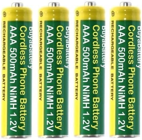 Cordless Phone AAA Rechargeable Batteries BuyaBattery 500mAh NiMH 1.2V 4-Pack