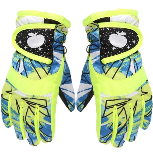 Printed Winter Gloves for Kids - Keep Warm and Stylish on Cold Days，Children Snow Waterproof Gloves for Girls Boys2