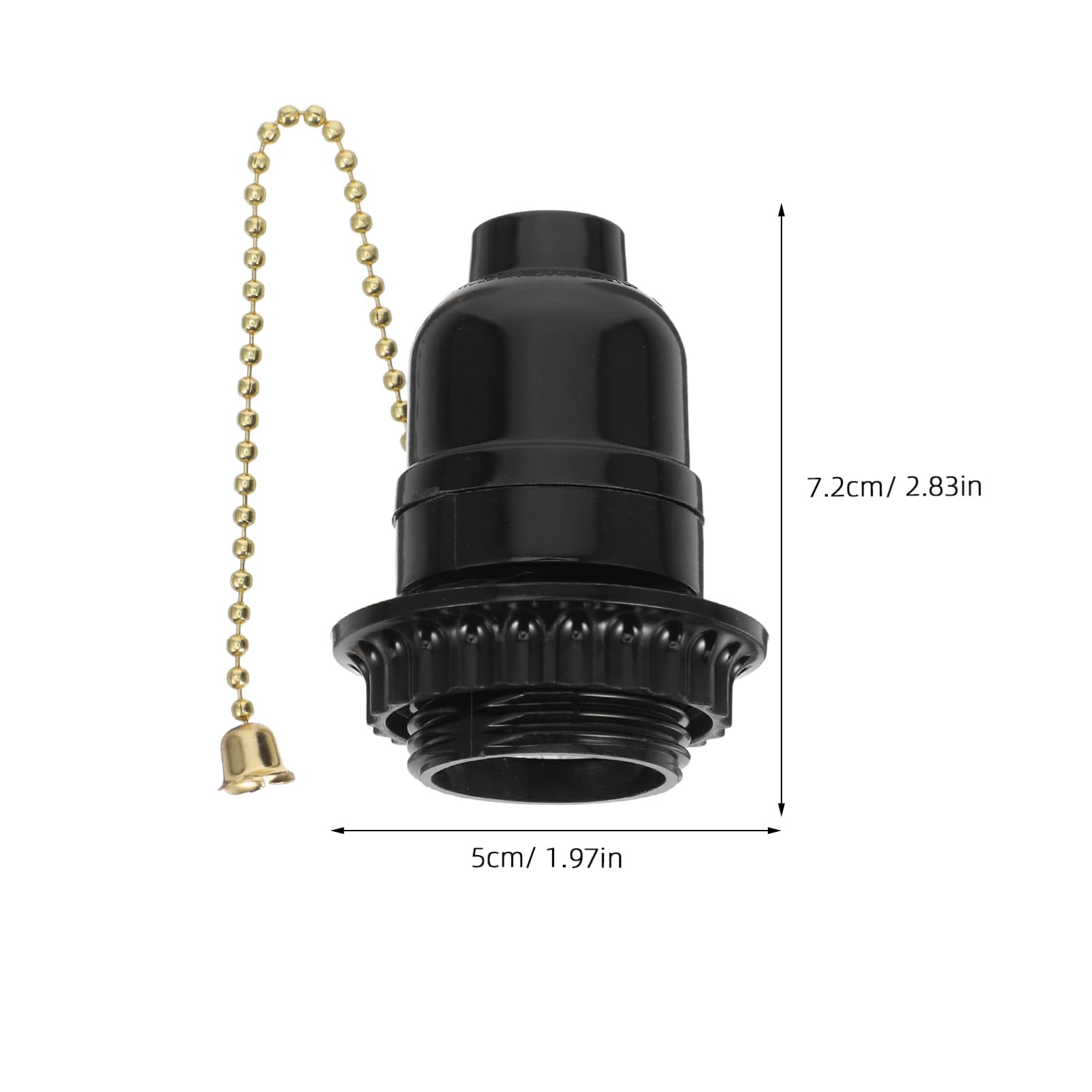 LALAFINA Pull Chain Ceiling Light Lamp Holder with Durable Construction Easy Installation Compatible with Single Ring Bulbs for Home Lighting