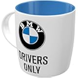 Retro Coffee Mug, 11.2 oz, official license product (OLP), BMW – Drivers Only – Gift idea for car accessories fans, Large Ceramic Cup, Vintage Design