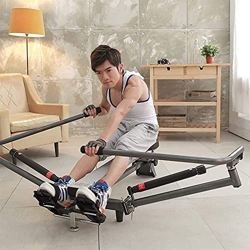 Image of Equipment Home Gym Folding Rowing Machine Indoor Exercise Equipment Realistic Boating Feeling 8-Level Manual Resistance Control for Home Gym