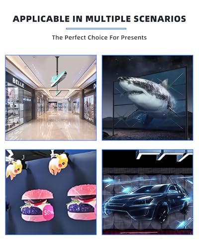 Image of 3D Hologram Fan, 20.5 inch Hologram Fan 2000*1228PX Resolution 614pcs HD LED Beads, Holographic Video Advertising Projector Support APP /WIFI /Remote /Bluetooth Audio (52CM)