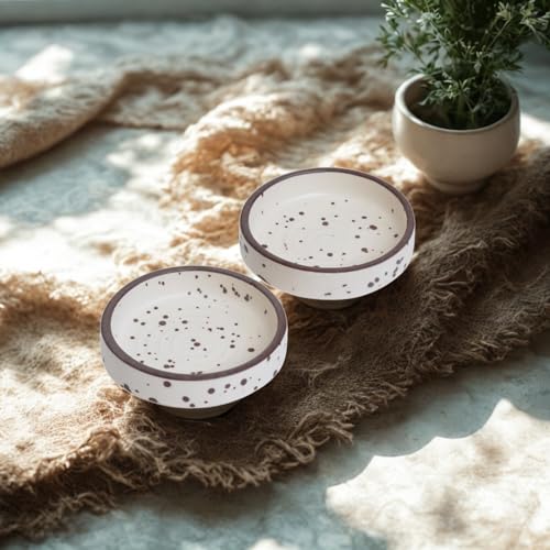 Image of Freakway Handpainted Moroccan /Umrao Pattern Ceramic Dip Bowl /Chutney Bowl /Pickle Bowl /Sauce Bowl /Small Katori Set in Round Shape (40 ML, Small, Set of 2)