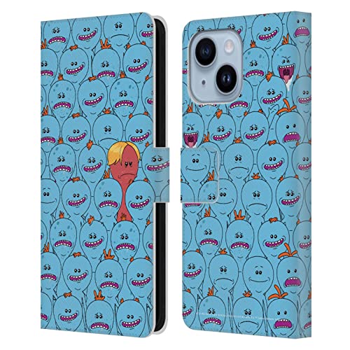 Étui portefeuille iPhone 14 Plus Rick and Morty protège écran et cartes