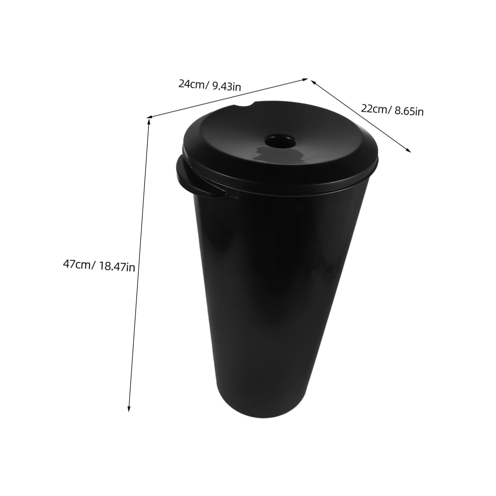 Lavacabezas Portátil para Cabello de 15 L con Tapa y Cubo Negro