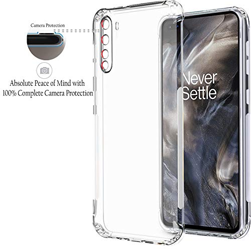 Image of TheGiftKart Back Cover Soft Case for OnePlus Nord (2020) | Best Camera Protection | Inbuilt Dust Plugs & Anti-Slip Grip | Ultra Clear Slim Back Cover Case for OnePlus Nord (Silicone, Transparent)