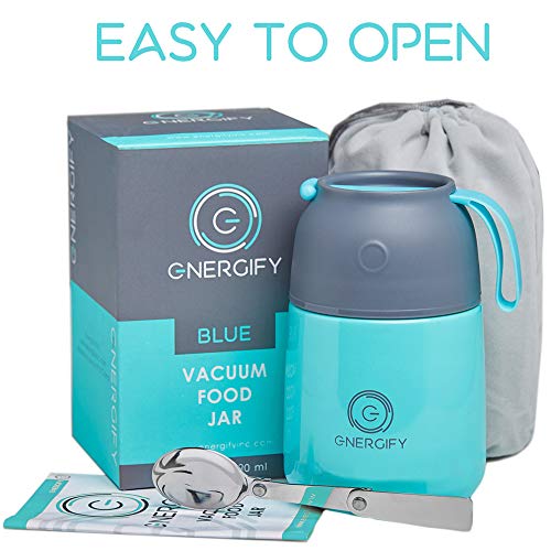 Energify Vacuum Insulated Food Jar - Stainless Steel Food Thermos, Soup Bowl, Lunch