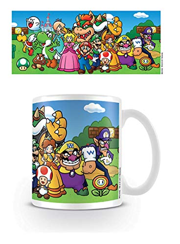 Pyramid Super Mario Characters Ceramic Mug, Porcelain, Multi-Colour