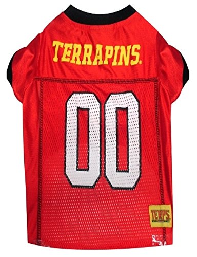 Image of Pets First Collegiate Maryland Terrapins Dog Mesh Jersey, Small