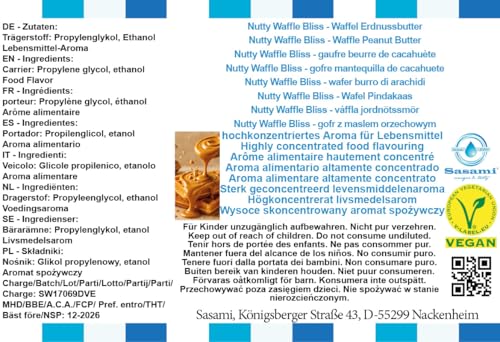 Gaufre beurre de cacahuète arôme concentré sans calorie vegan