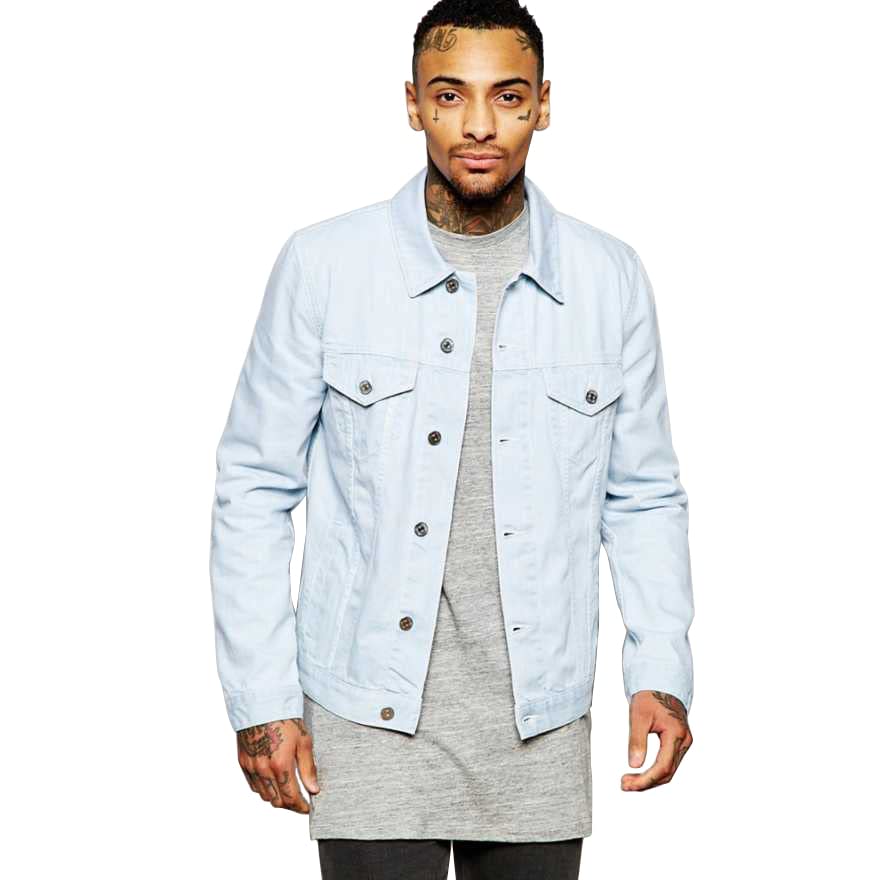 KLIZENMen's Solid Regular Denim Jacket