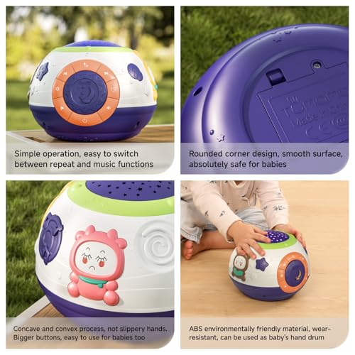 TUMAMA Baby Toy Gifts for Newborn, Toddlers Night Light Star Projector, Baby Sleep Soother Sound Machine, Talking Baby Toys - Image 4