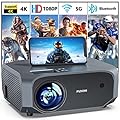 FUDONI Projector with WiFi and Bluetooth, Native 1080P Outdoor Movie Projectors 4k Supported, 15000L Portable Home Theater Projector Max 300", Indoor&Outdoor Use, Black