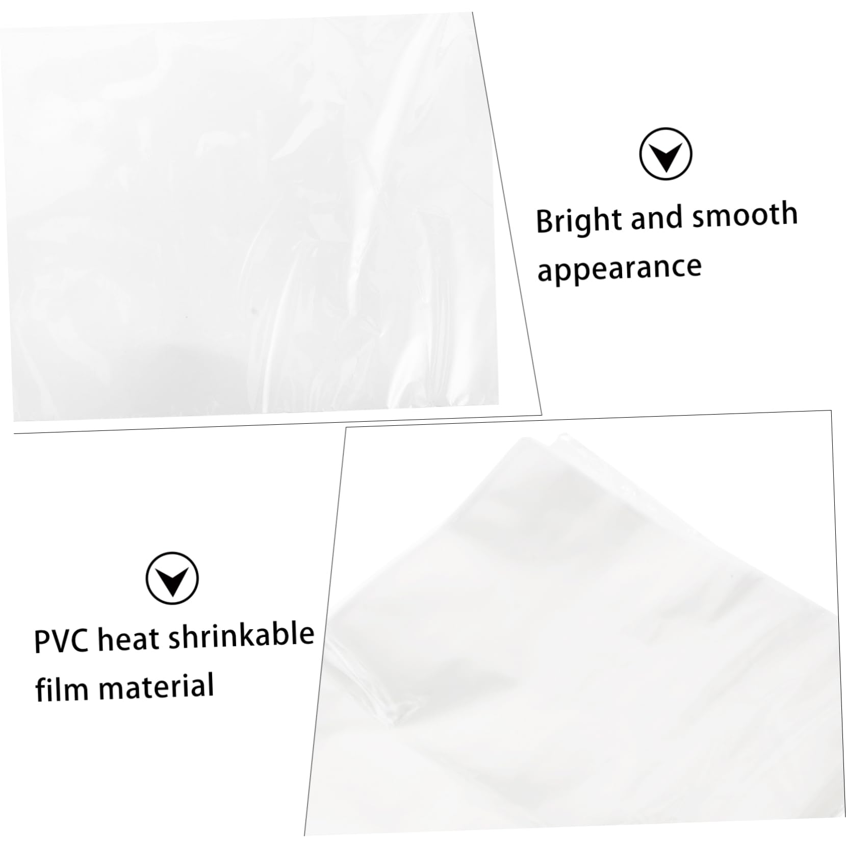 iplusmile Lot de 100 Paquet en Film PVC Rétractable Transparent pour Emballage, Facile à Utiliser, pour Emballage et Savons Faits Maison