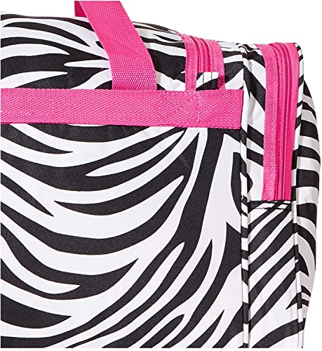 World Traveler Animal Prints 19-inch Duffel Bag, FuchsiaTrim Zebra2
