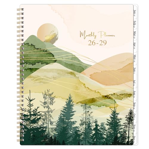 2026-2029 Monthly Calendar Planner - 9 11 Large 3 Year Monthly Planner JUL. 2026 - JUN. 2029 Large Calendar with Tab Premium Paper Back Pockets Sturdy Cover