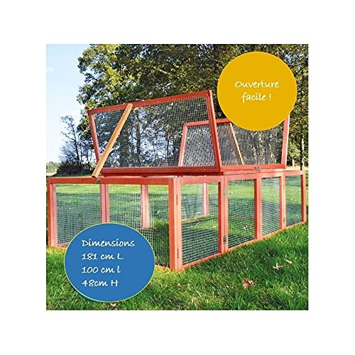 Clapier Lapins Rabbit Run Exterieur- Cage Mobile -Couleur Blanc