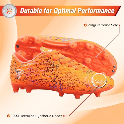 Vizari Zodiac Firm Ground Soccer Cleats Boys Girls | Lightweight & Durable Youth Football Shoes with Molded TPU Outsole | Outdoor Training & Matches2