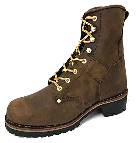 Image of CLIMATEX Climate X Men's Logger Boots 10 inch Non Steel-Toe Work Boots (1008) (7.5 W, Brown-108)