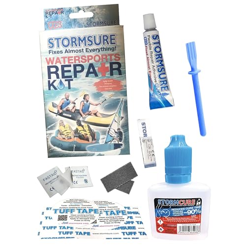 Stormsure Rapid Repair - Water Sports Repair Kit + 30ml Stormcure Accelerator: 10x Faster Curing Time for Watersports Equipment