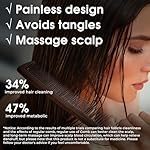 4 Piece Combs with Wooden Grain,Wide tooth Comb,Rat Tail Comb,Beard Combs,Fine Tooth Professional Hair Comb Set for Women,Men Barber Styling/Curly/Teasing/Parting/Mustache - Image 4