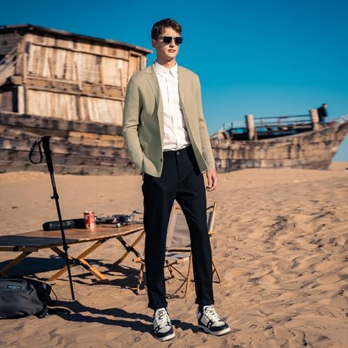 Image of Men's Cardigan Sweater Button Front V-Neck Long Sleeve Knit Sweaters