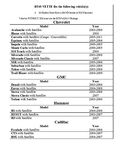 USA Spec BT45-VETTE Bluetooth Music & Phone Interface for GM Class2 Radios with XM (Satellite Radio) Capabilities - Thumbnail 2