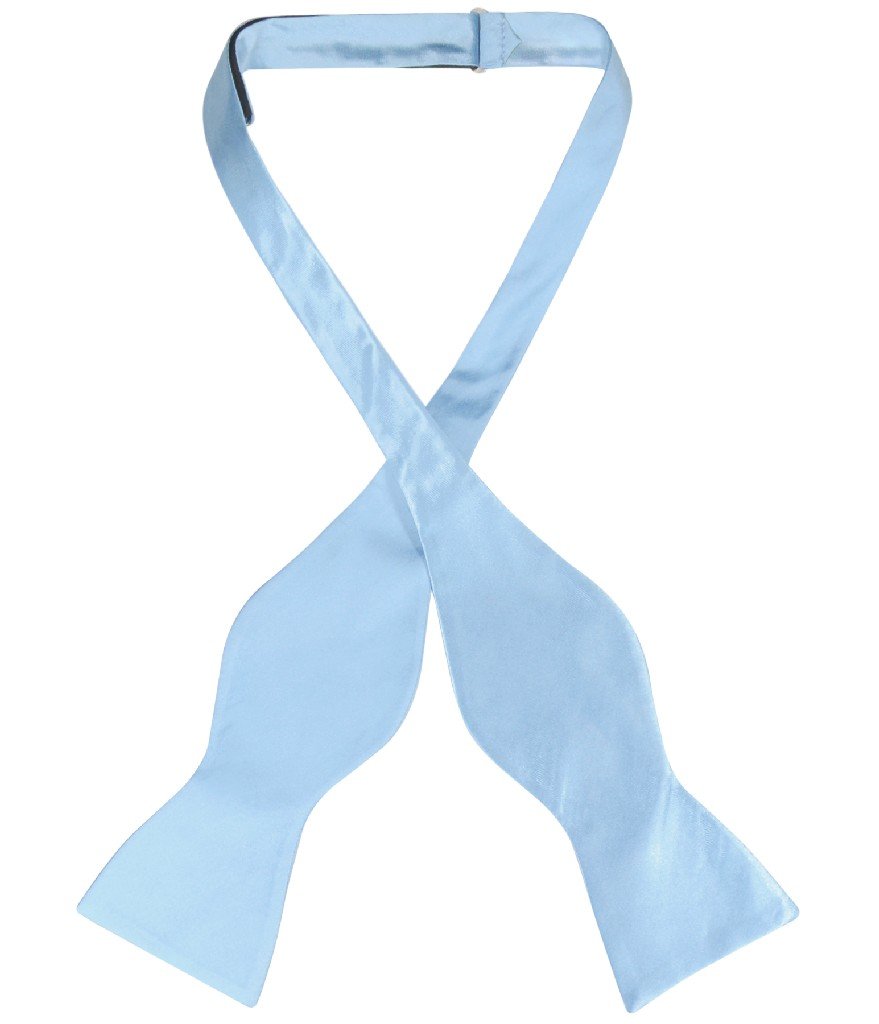 Biagio SELF TIE Bow Tie Solid BABY BLUE Color Men's BowTie