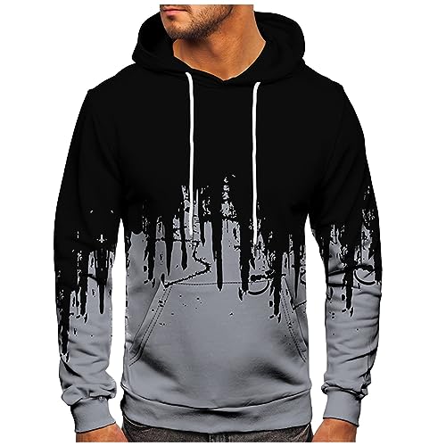 Ymosrh Men's Halloween Sweatshirt Sweatshirts Drawstring Hooded Long Sleeve Hoodies With Pockets Hoodies Men, S-6XL