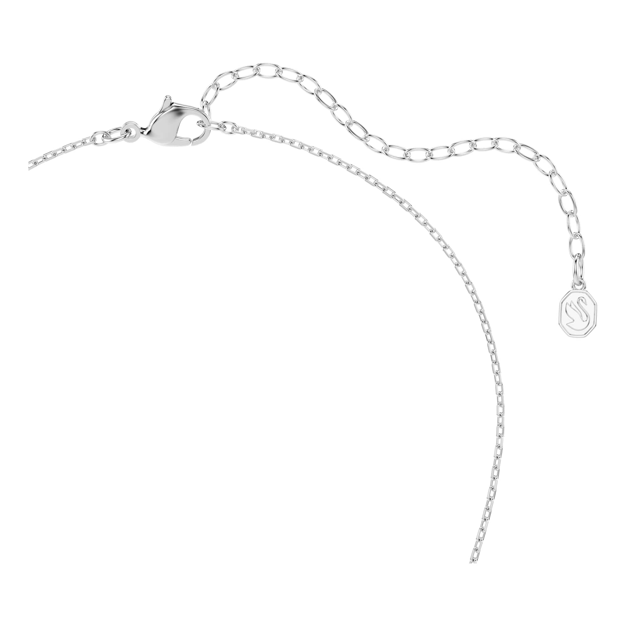 Swarovski Wisiorek Idyllia, Szlify różnorodne, Serce, Biały, Wykończenie z różnobarwnych metali