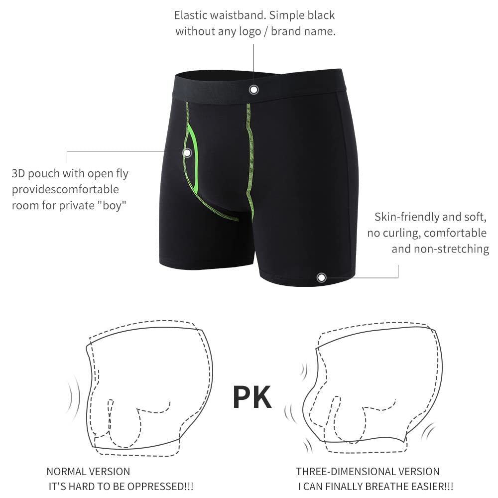 Boxer Uomo 5 Pack Boxer Briefs Cotone Elasticizzati Mutande