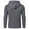 JustSun Mens Hoodies Pullover Men's Sweatshirts Casual Classic Hoody Long Sleeve Jacquard Hooded Sweatshirts Grey 2XL #3