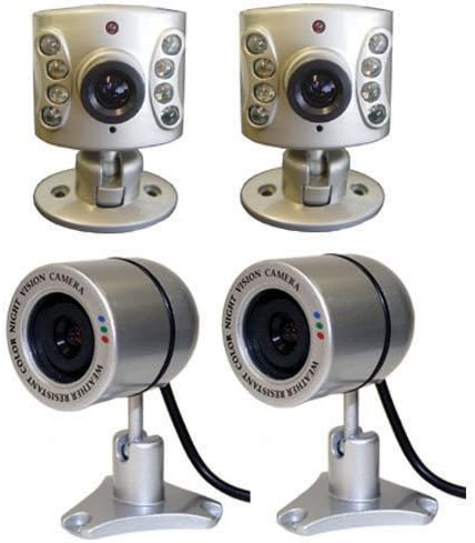 OC9604 Mini Indoor Night Vision Color Security Camera with Audio - Mini - 4 Pack (Silver)