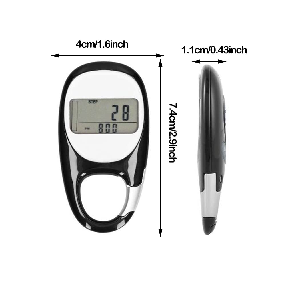 ThreeH Contapassi Digitale per Camminare Pedometro 3D con Clip Passi Distanza Calorie Memoria Esercizio Fitness Activity Tracker per Anziani Bambini