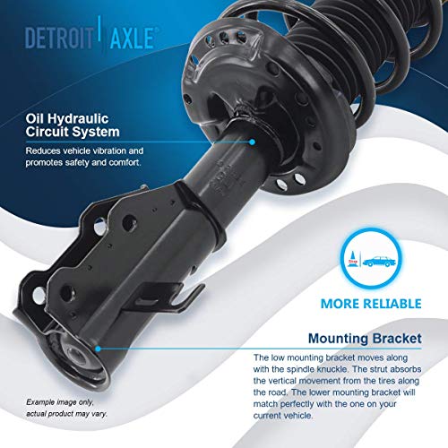 Image of Detroit Axle - FWD Front Struts for Buick LaCrosse 2011-2016 2012 2013 2014 2015 2 Complete Ready Struts with Coil Spring Shock Replacement