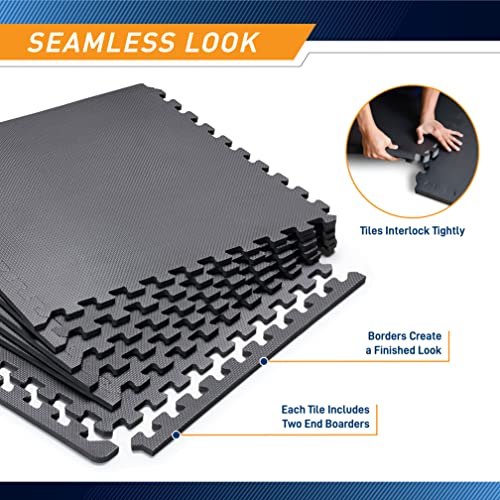 Marcy EVA Foam Interlocking Flooring Mat High Density Non-Slip Tiles for Fitness Equipment, Workout Cushion and Floor Protection - Image 7