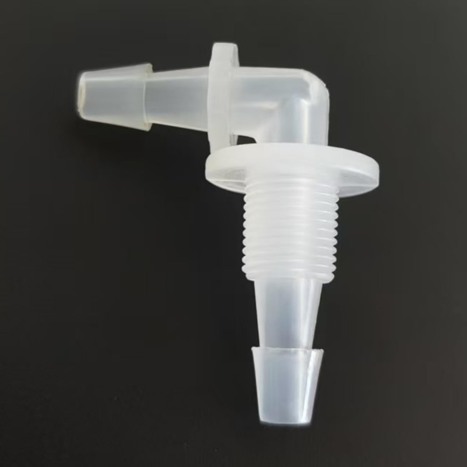 50 piezas de accesorios de lengüeta for manguera de plástico reutilizables de mamparo a granel-conectores de calidad alimentaria for acuarios, laboratorios(3/16inch-M10 Male Thread-Elbow)