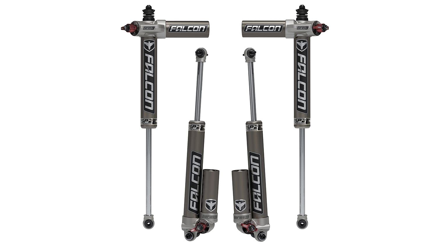JK 4DR Falcon SP2 3.3 Fast Adjust Piggyback Shock Kit (1.5–2.5” Lift)