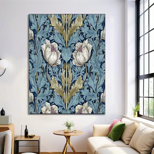 Cuadro decorativo de tulipanes para transformar paredes vacías de salón o dormitorio sin marco