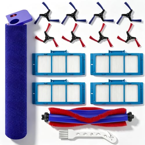 Replacement Part for Dyson Spot+Scrub Ai Wet and Dry Robot Vacuum, Complete Accessories Compatible with Dyson Robot Vacuum Includes 1 Main Brush, 1 Wet Roller, 4 HEPA Filters, 4 Pairs Side Brushes